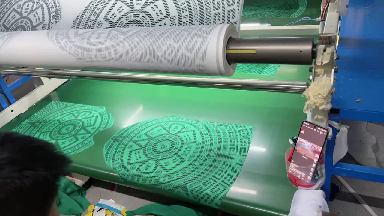 Digital garment printing equipment in operation