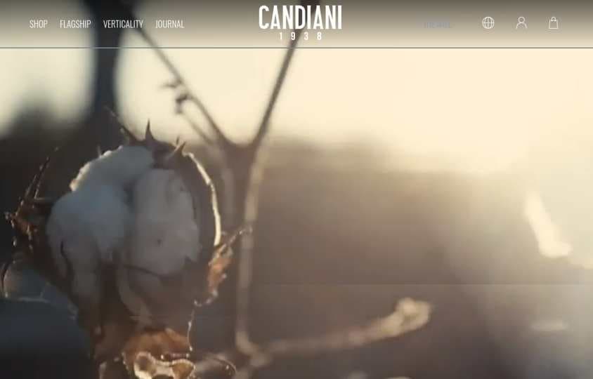 Candiani Denim official homepage screenshot