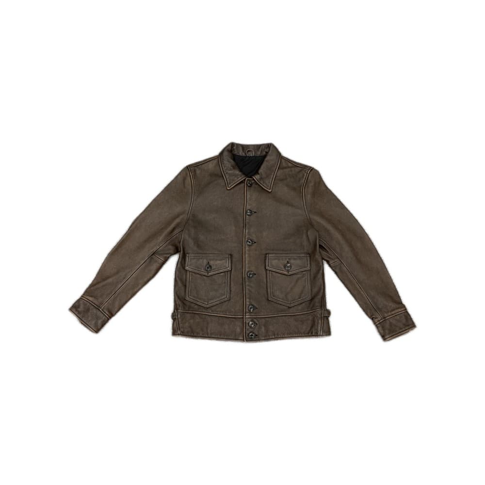 Brown Button Outerwear Reference front production reference