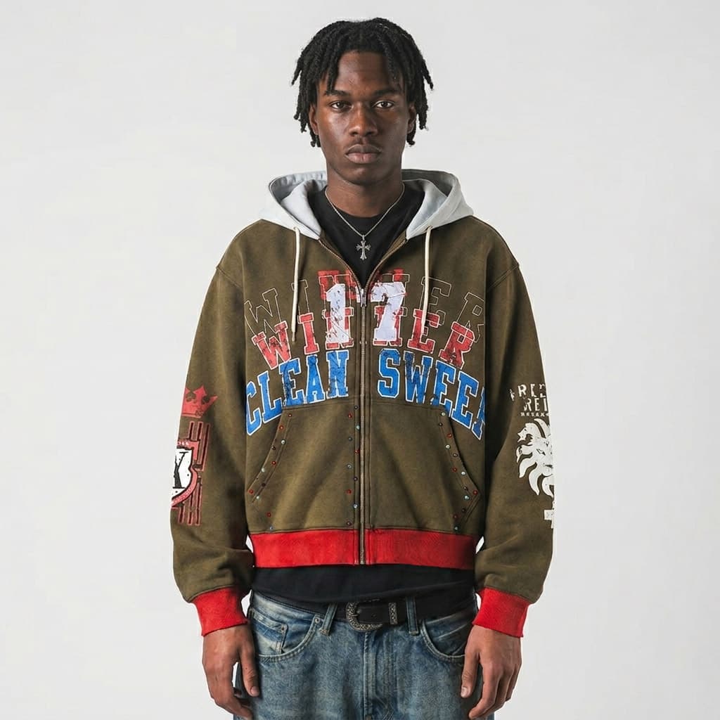 Graphic Zip Hoodie sample reference