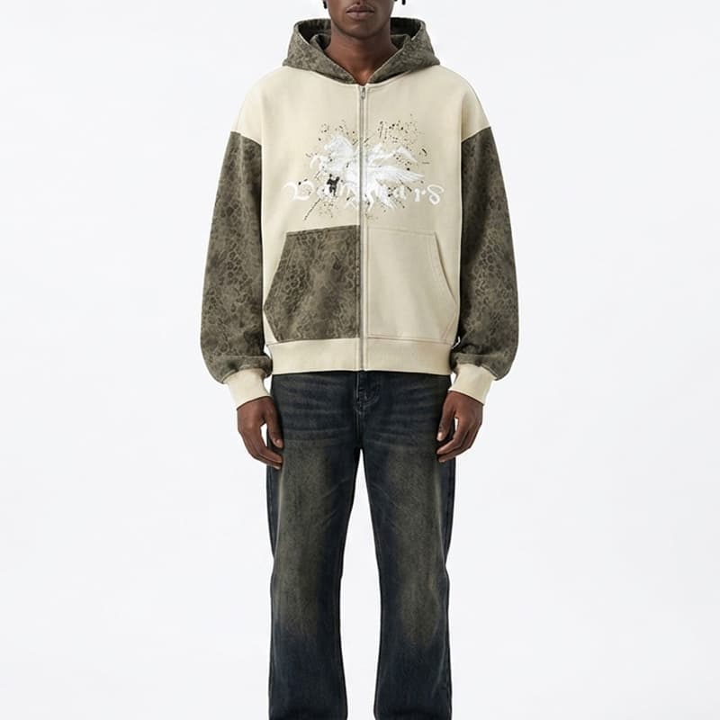 Panelled Pullover Hoodie main sample