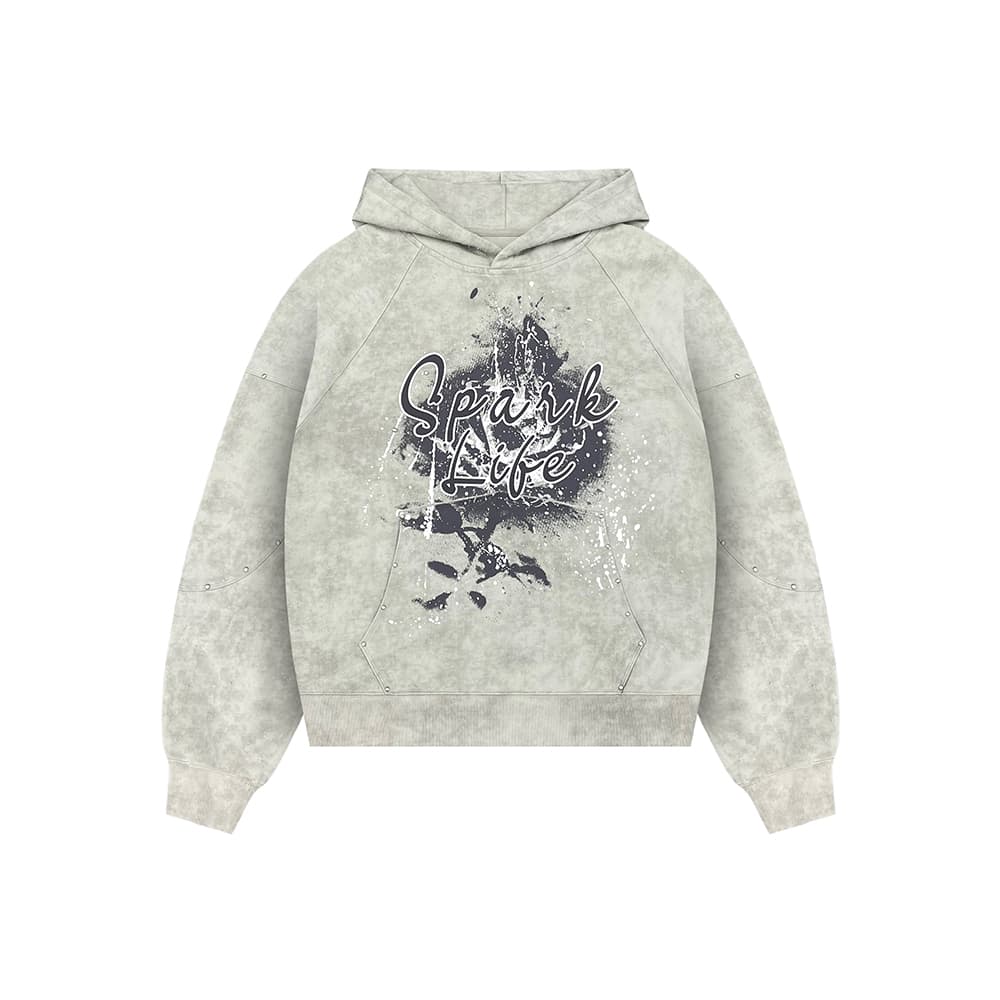 Light grey hoodie reference for French terry material direction