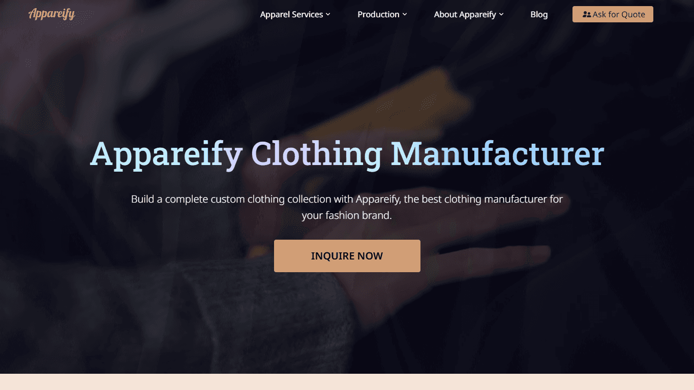 Appareify official homepage screenshot