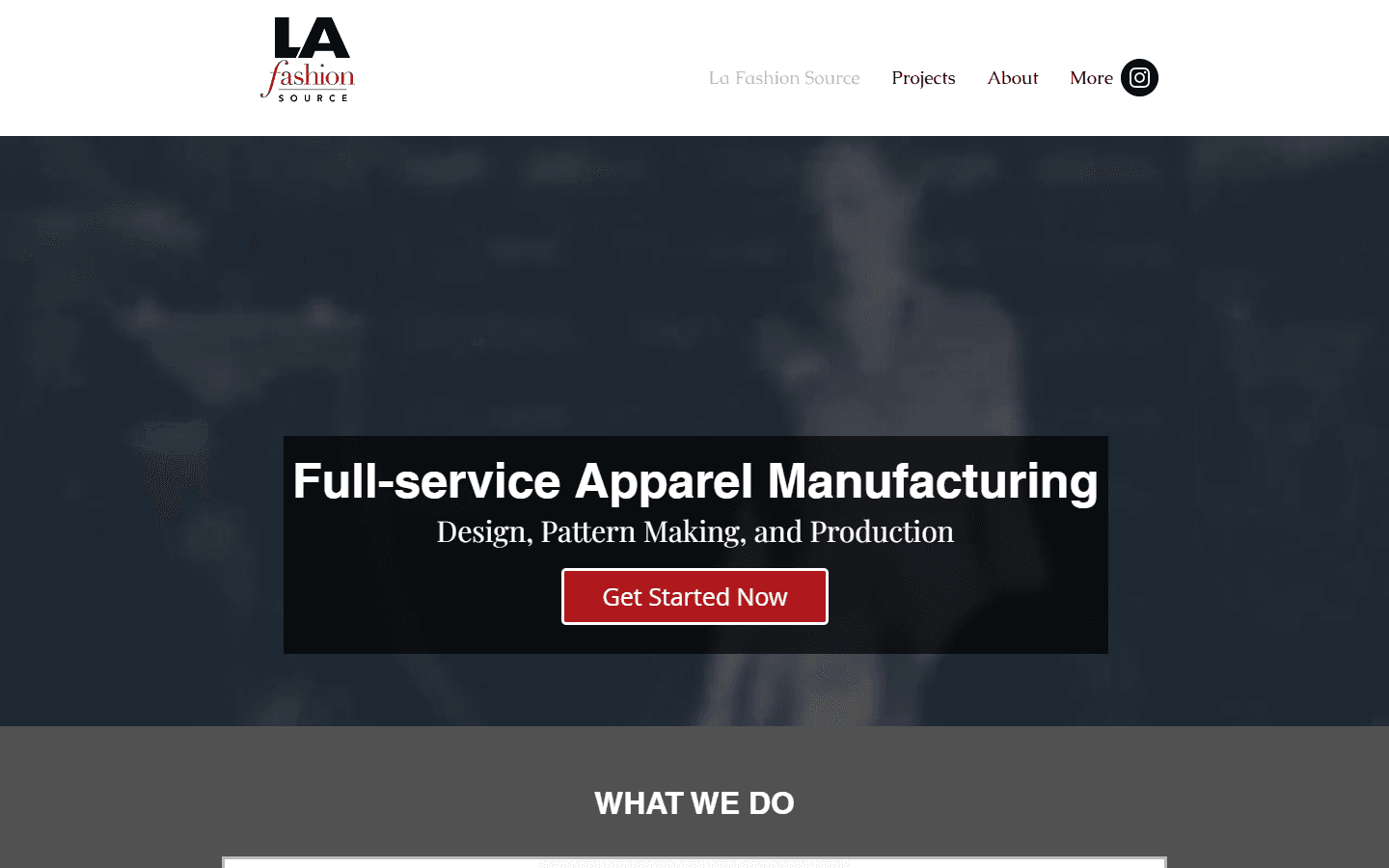 LA Fashion Source official homepage screenshot