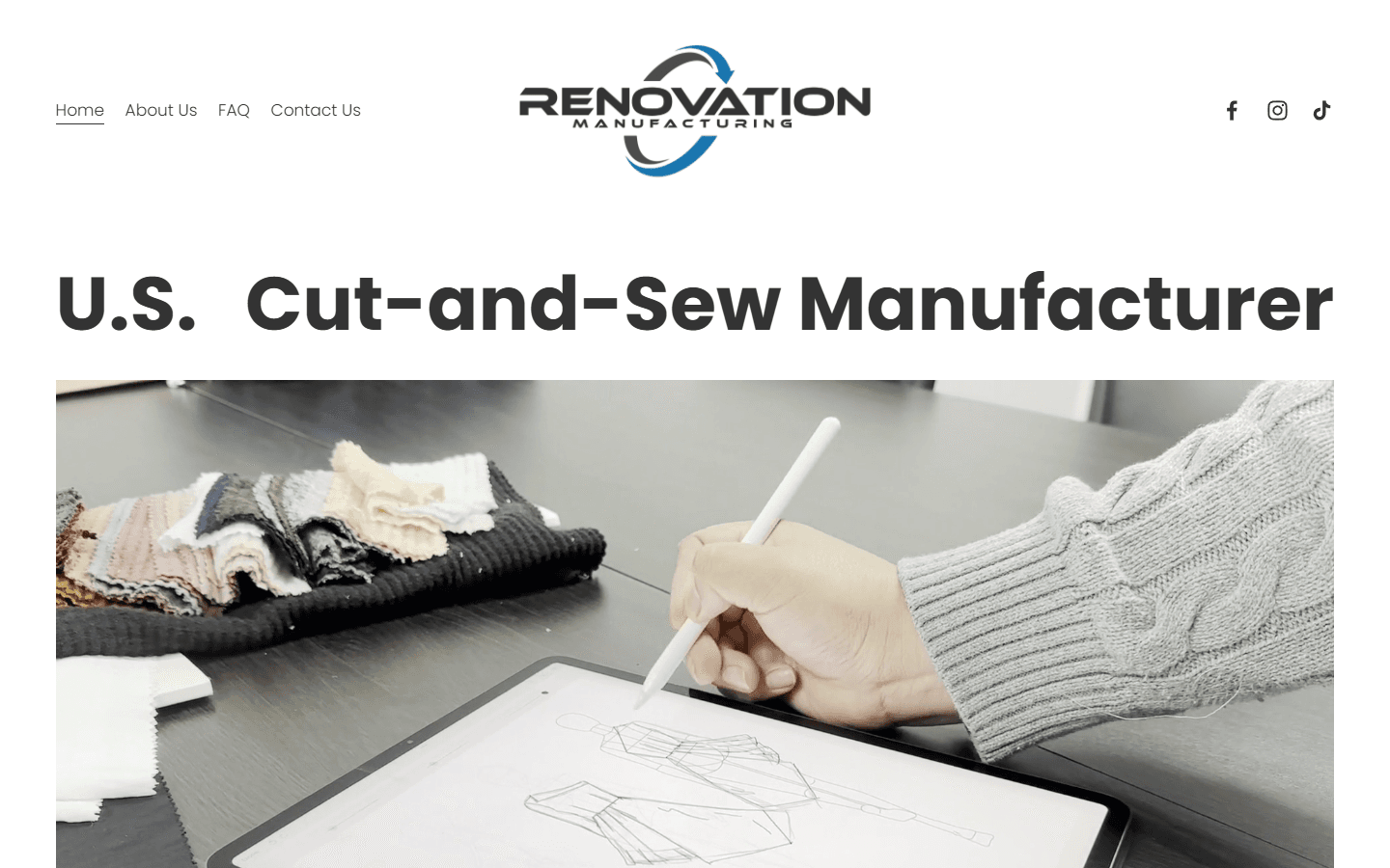 Renovation Manufacturing official homepage screenshot