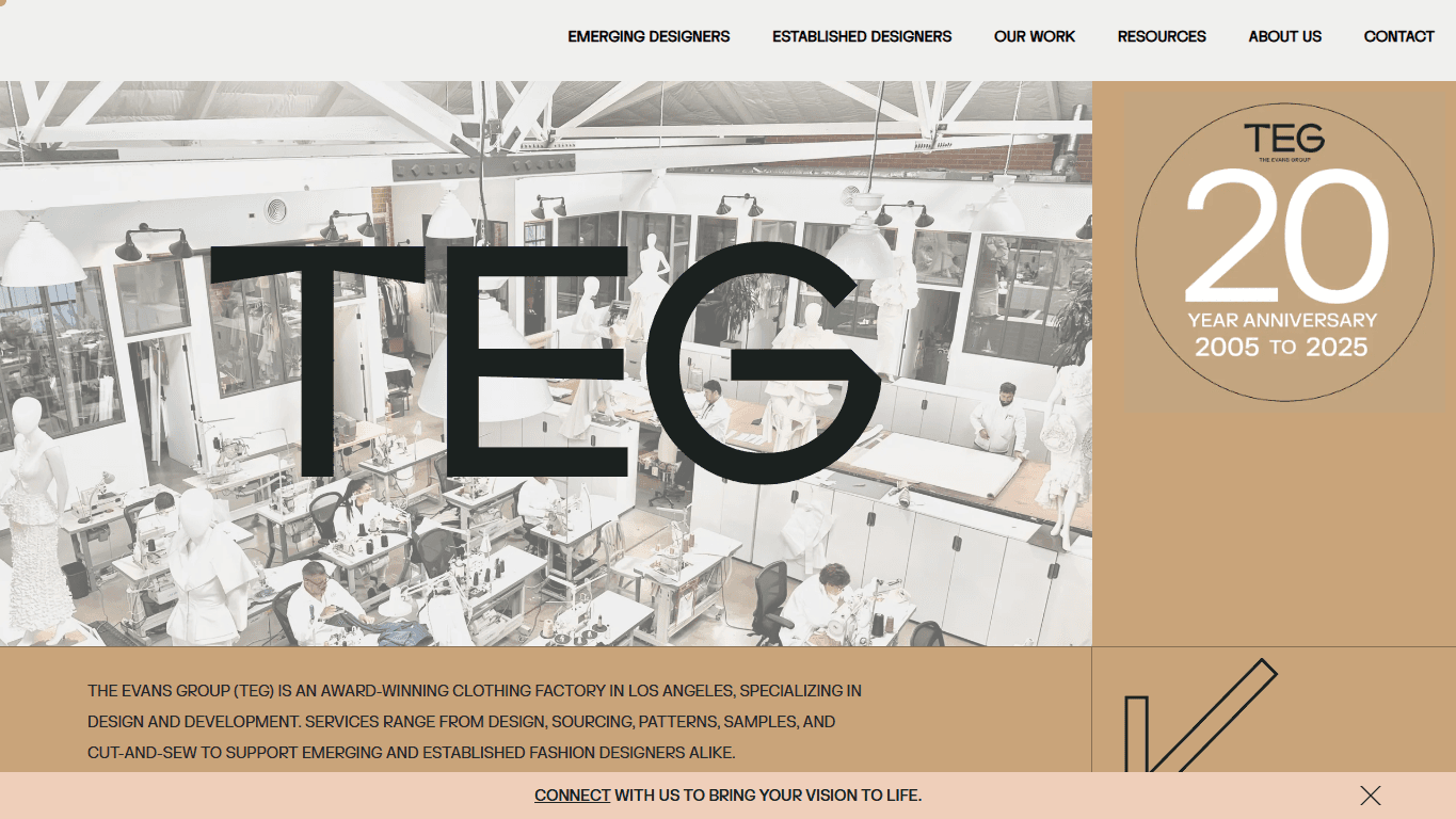 The Evans Group official homepage screenshot