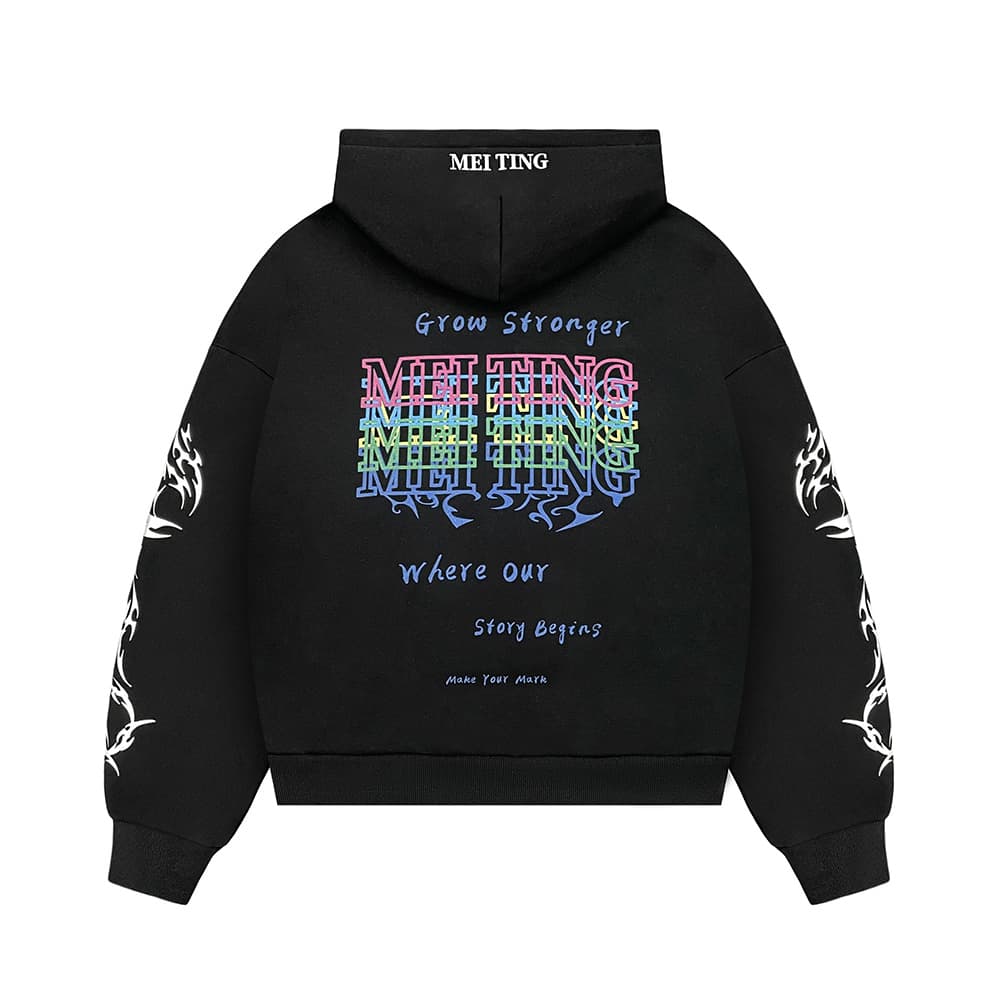 Black DRAGSTER pullover hoodie sample 2