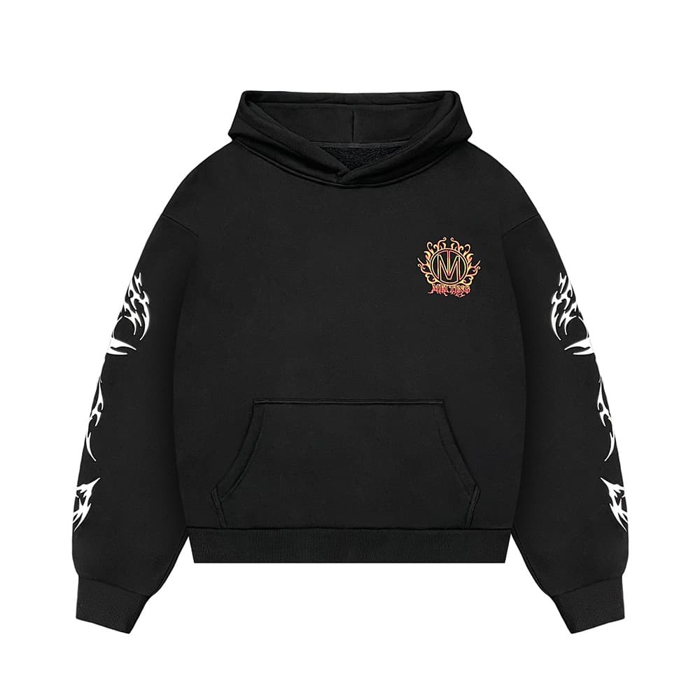 Black DRAGSTER pullover hoodie sample 1