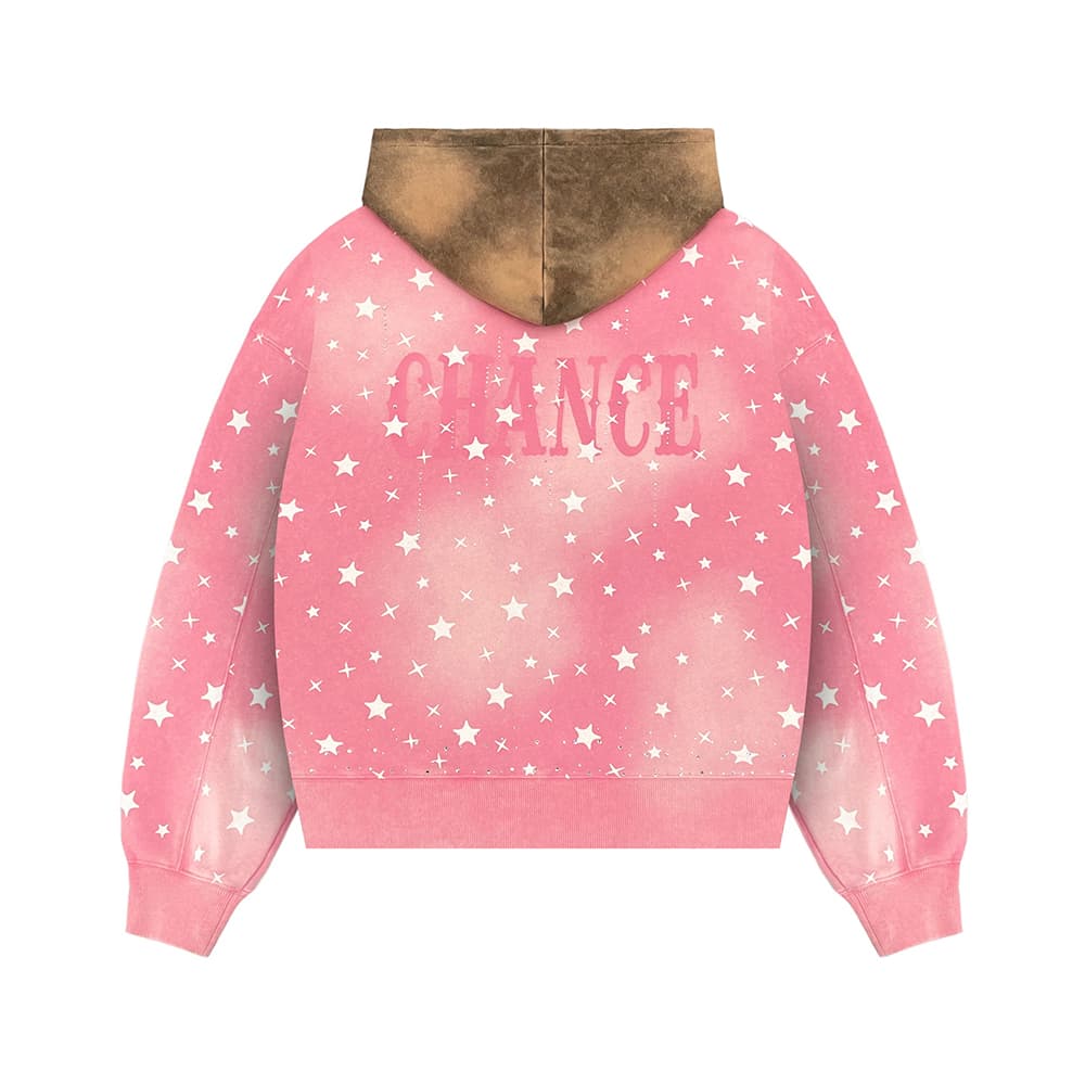 Snow wash graphic hoodie sample 2