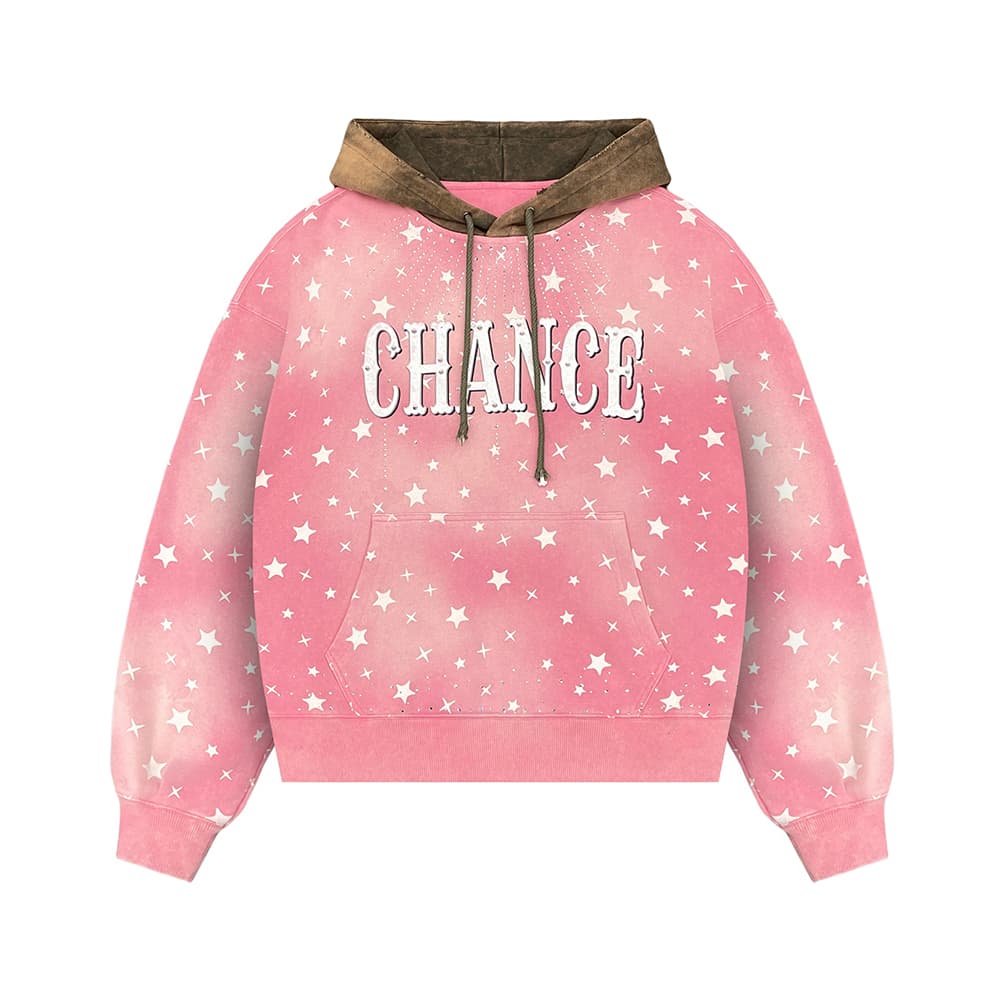Snow wash graphic hoodie sample 1
