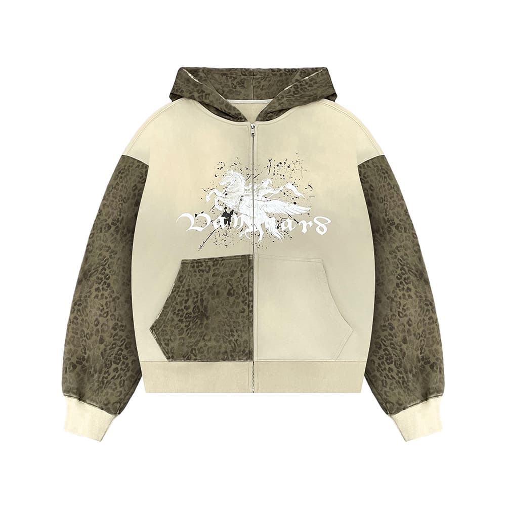 Panelled Pullover Hoodie front production reference