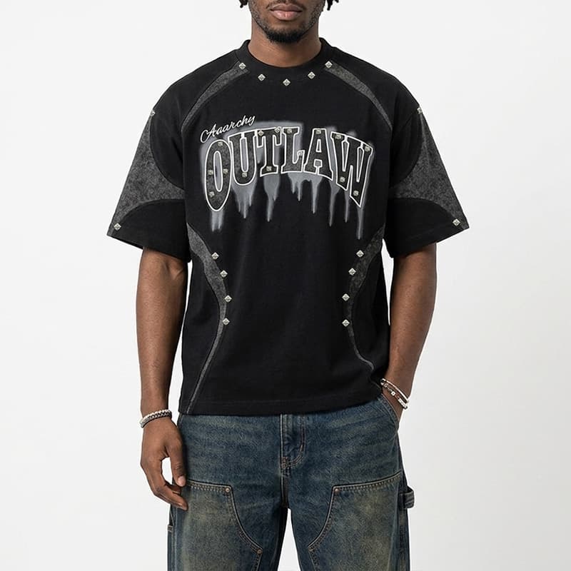 Black Outlaw Graphic T-Shirt sample reference