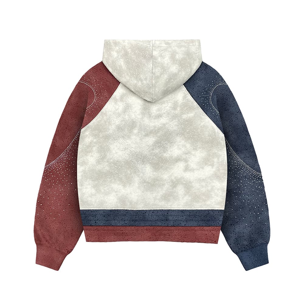 Color block zip hoodie sample 2