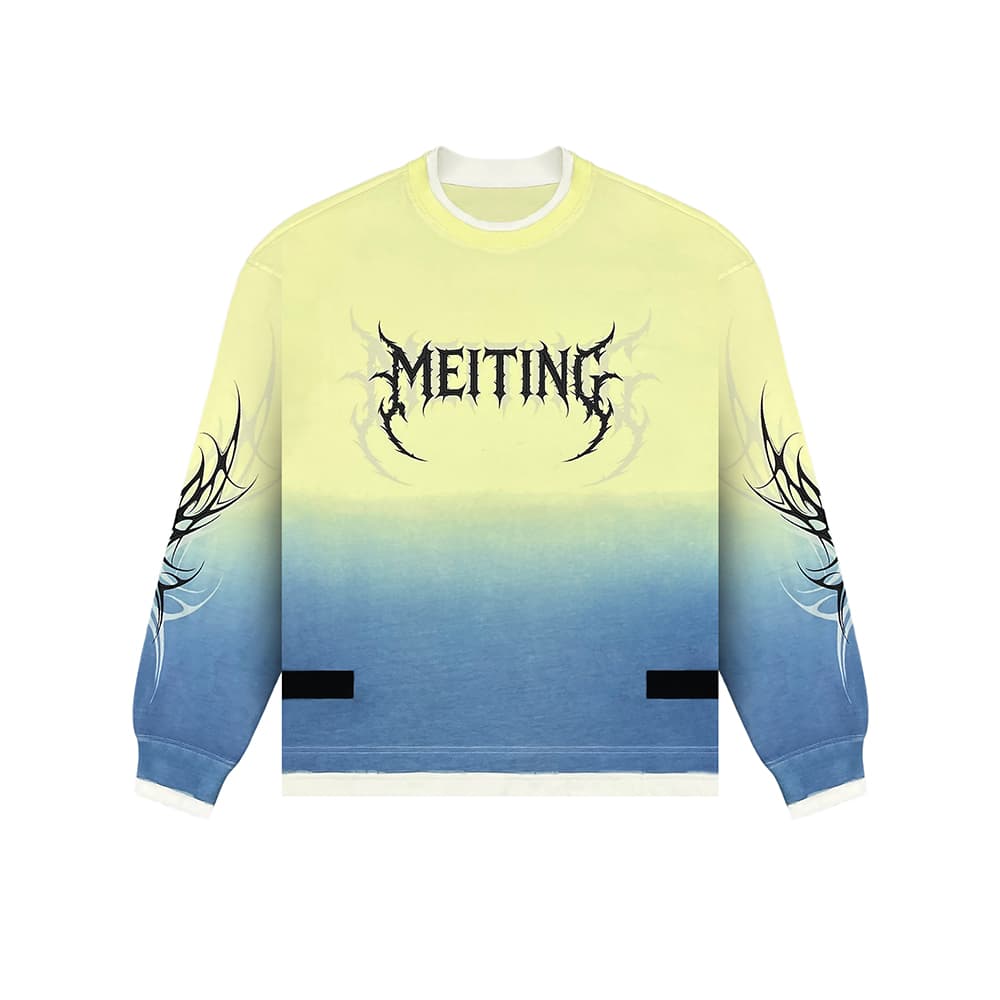 Gradient graphic crewneck sweatshirt sample 1