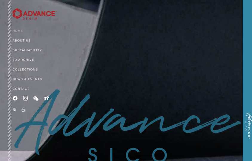 Advance Denim official homepage screenshot