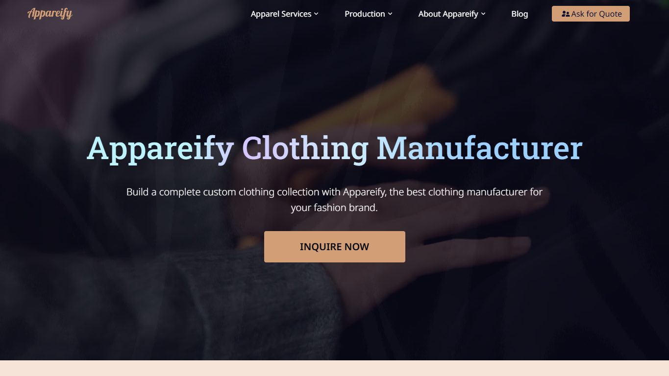 Appareify official homepage screenshot