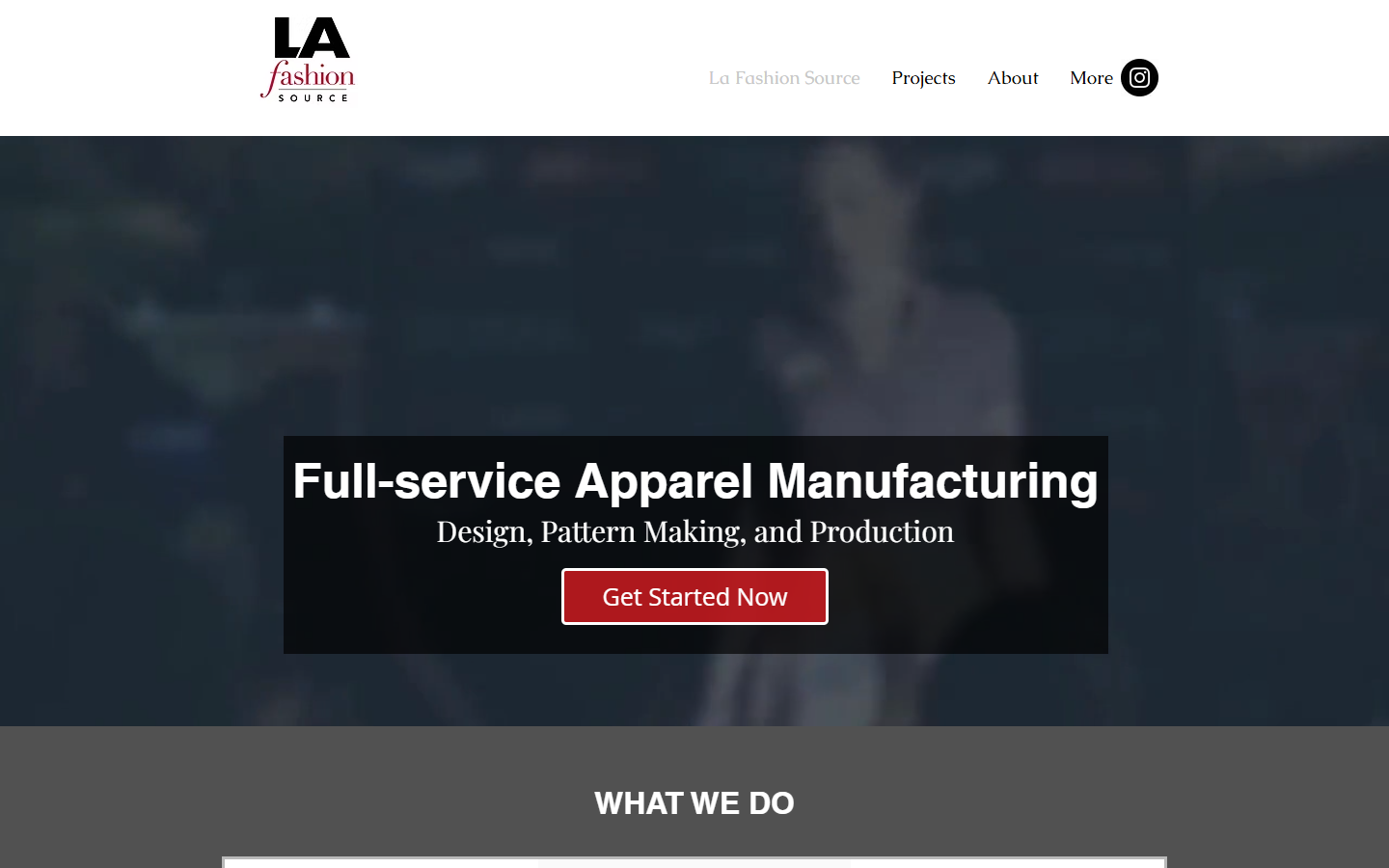 LA Fashion Source official homepage screenshot