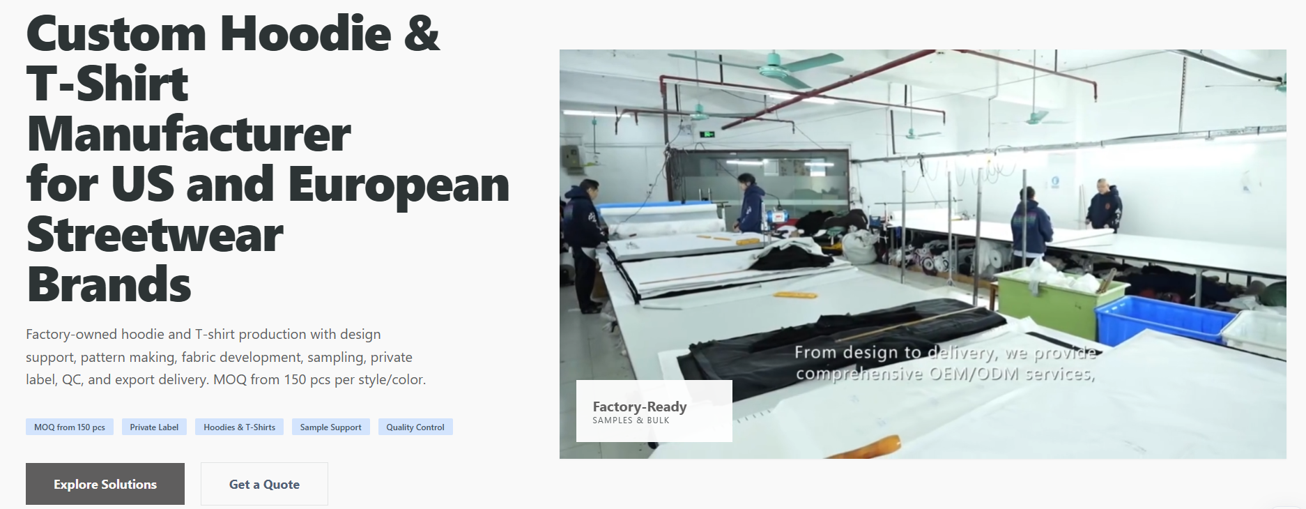 Meiting Garments official homepage screenshot
