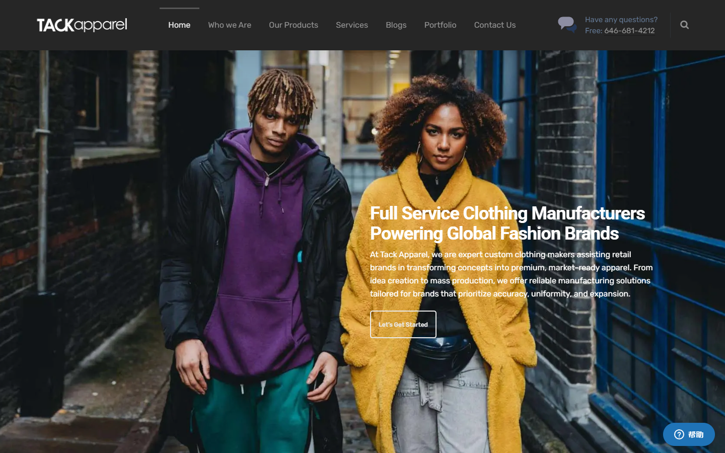 Tack Apparel official homepage screenshot